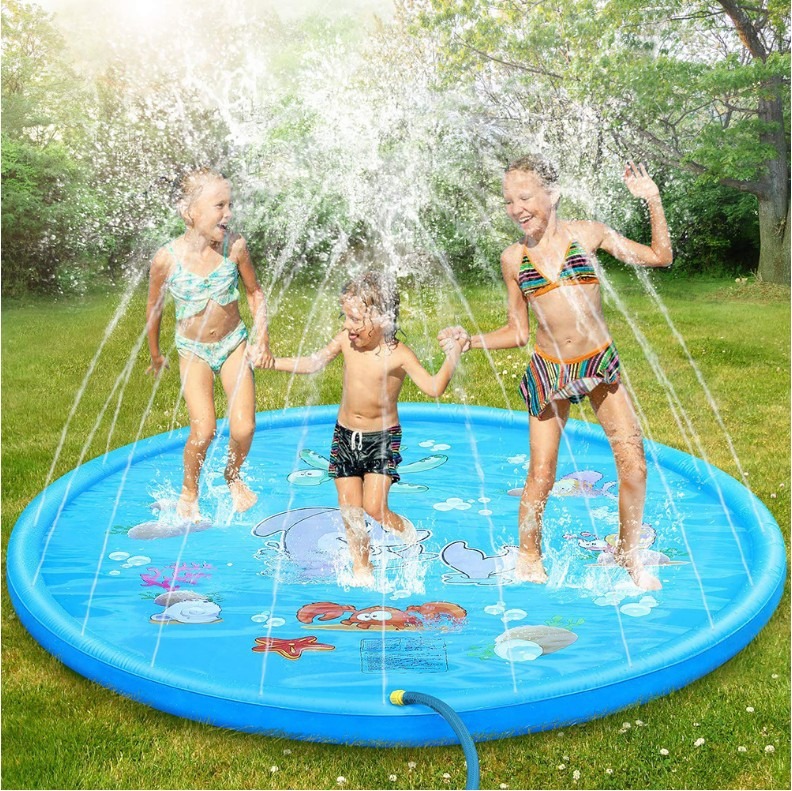 thumbnail image 3 of Alfombrilla rociadora de agua para juguetes para niños, alfombrilla de agua para niños, alfombrilla para salpicaduras, juego al aire libre para niños, aspersor de jardín para niñas y niños e, 3 of 5