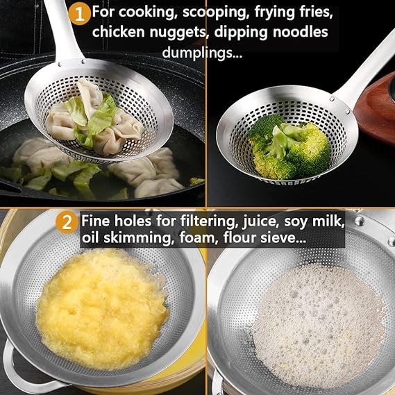 thumbnail image 5 of Colador de alimentos YONGSHENG de acero inoxidable malla fina 12.8 pulgadas, 5 of 5