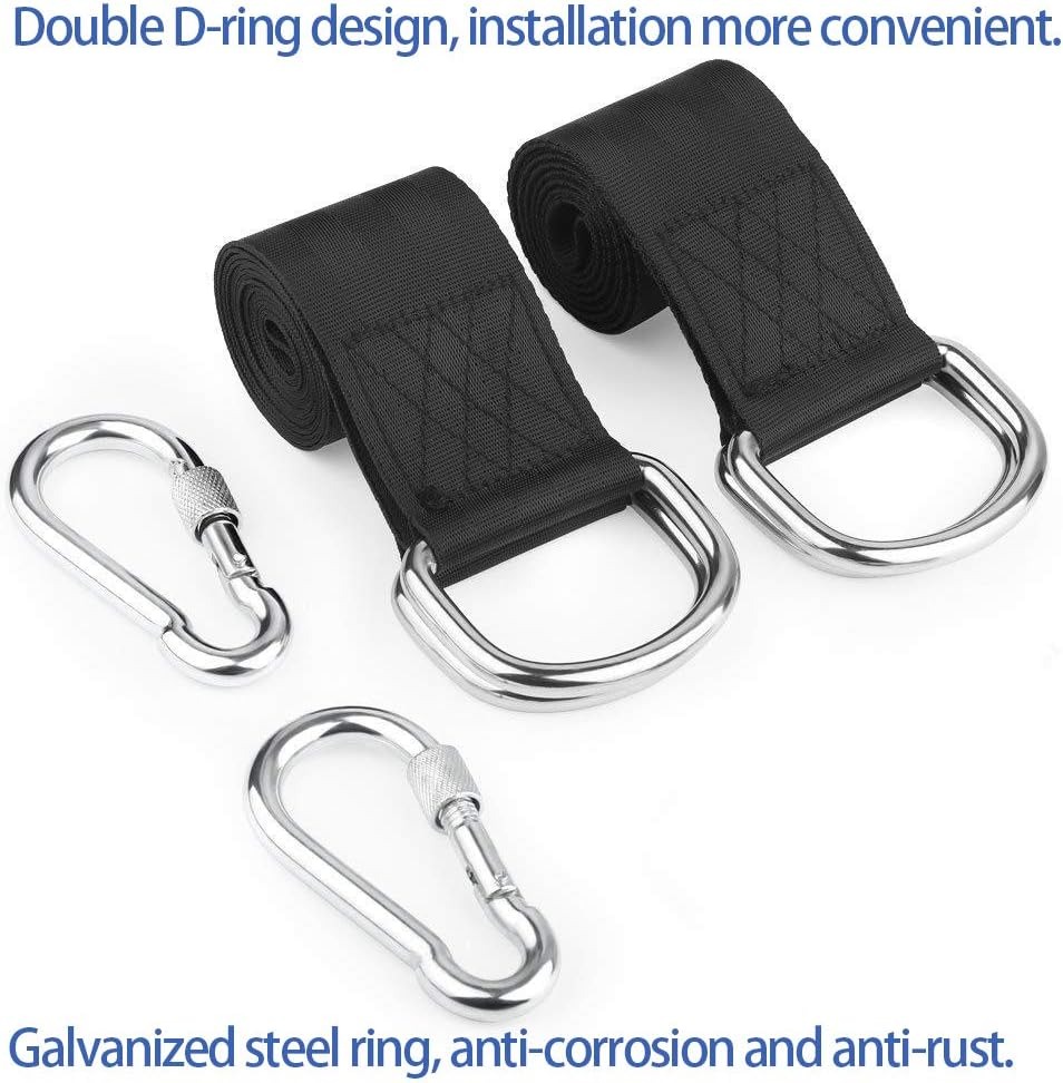 thumbnail image 4 of Juego de 2 soportes para colgar columpios de árboles, con 2 ganchos de seguridad con cierre seguro, perfecto para columpios de árboles y hamacas, fácil y rápido de instalar, 4 of 5