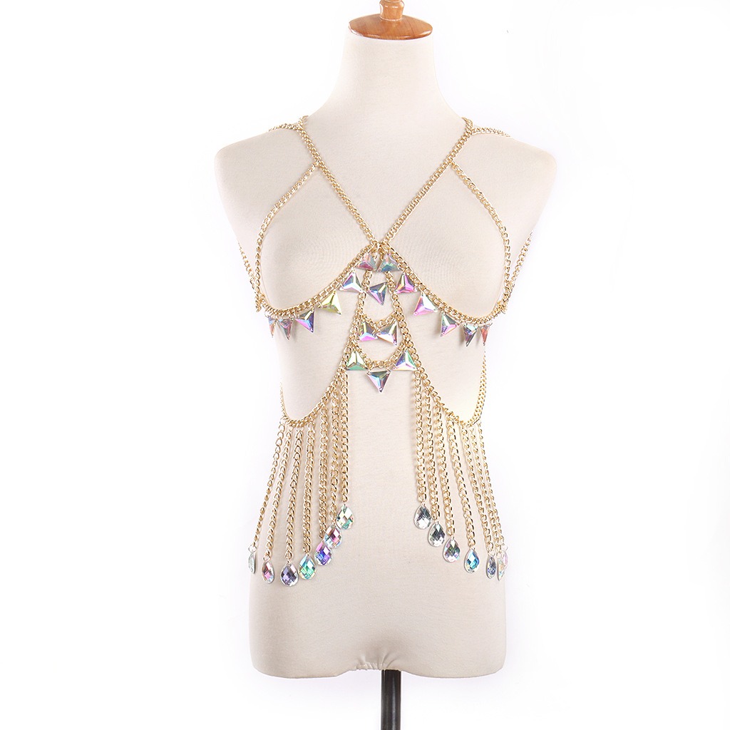 thumbnail image 2 of Accesorios de joyería YONGSHENG conjunto de bikini con borlas de cristal bohemio para el cuerpo, 2 of 5