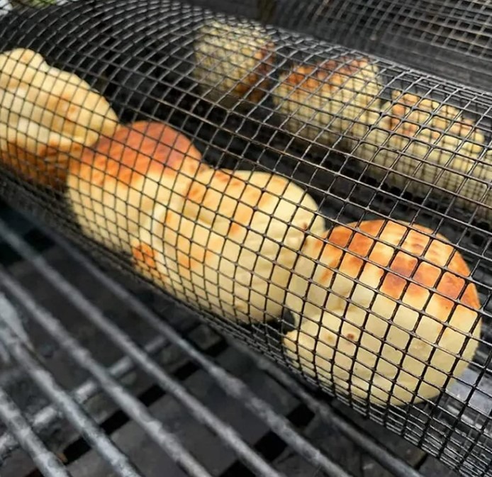 thumbnail image 5 of Cesta rodante para barbacoa de 30*9CM, cesta para parrilla de barbacoa, cesta para barbacoa de acero inoxidable, cesta para barbacoa con accesorios para barbacoa, 5 of 5