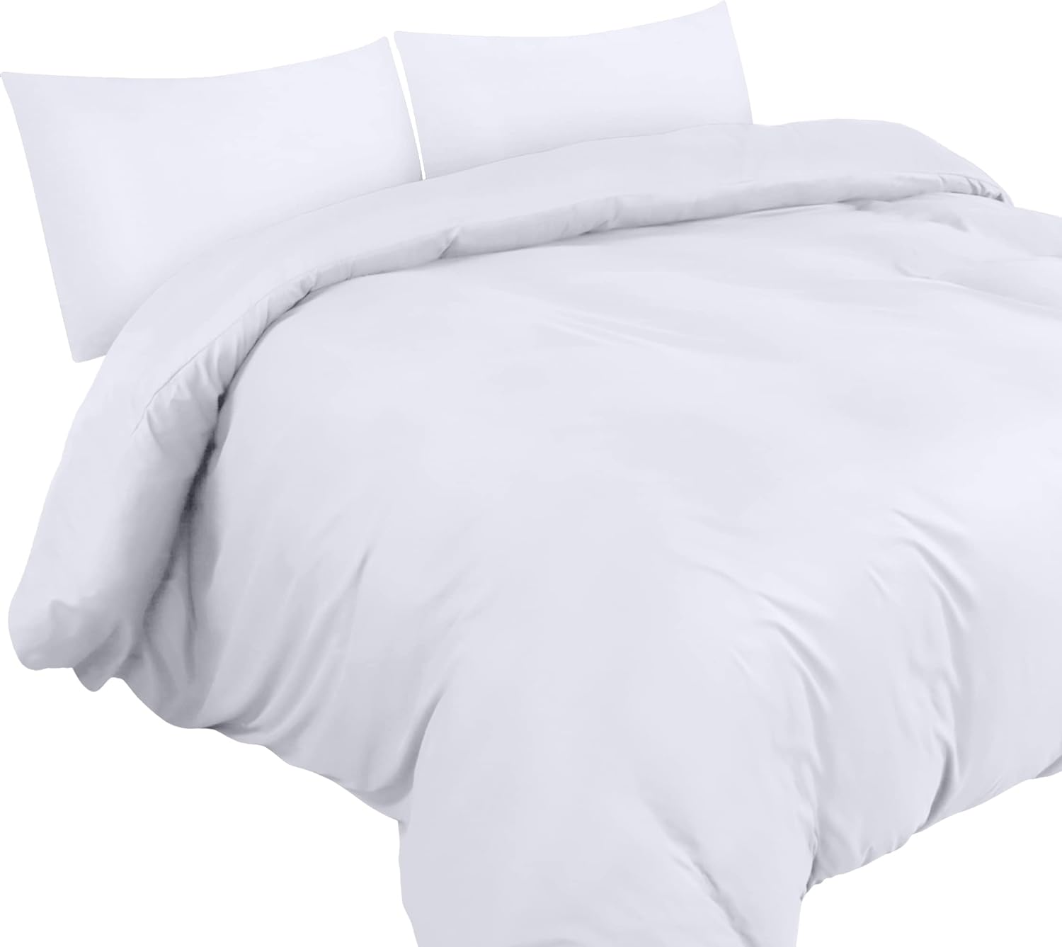 thumbnail image 2 of Funda Nórdica Blanca 220x260 cm con 2 Fundas de Almohada 50x75 cm - Juego de Cama 220x260 cm - Juegos de Funda Nórdica de Microfibra Cepillada, 2 of 5