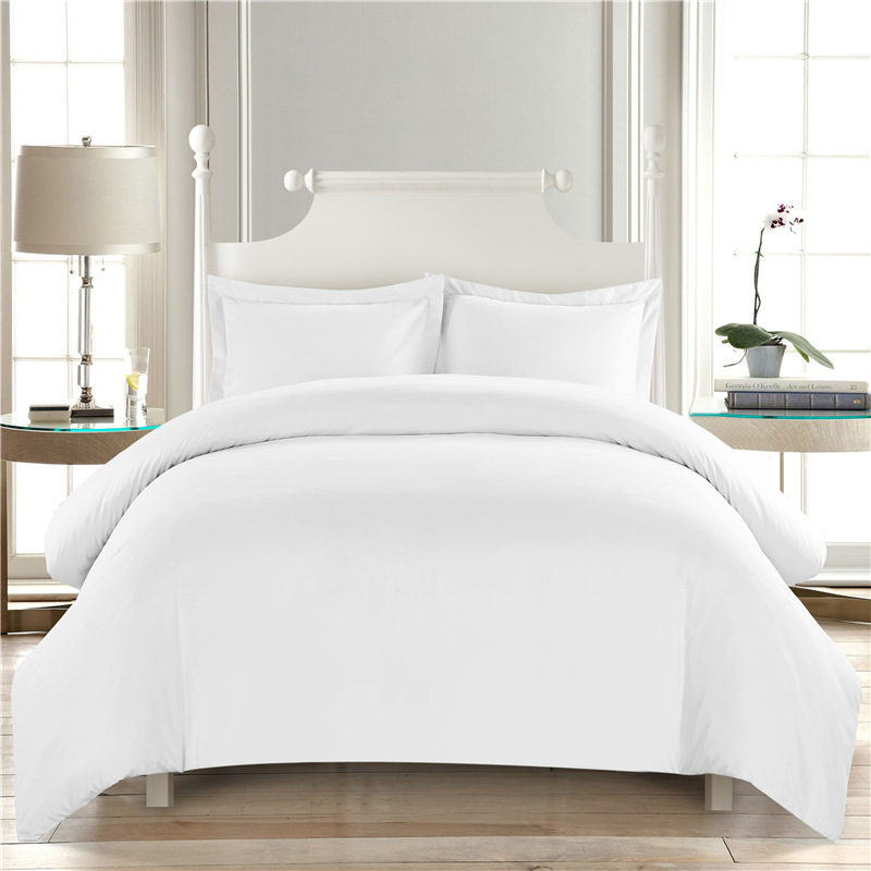Funda Nórdica Blanca 220x260 cm con 2 Fundas de Almohada 50x75 cm - Juego de Cama 220x260 cm - Juegos de Funda Nórdica de Microfibra Cepillada
