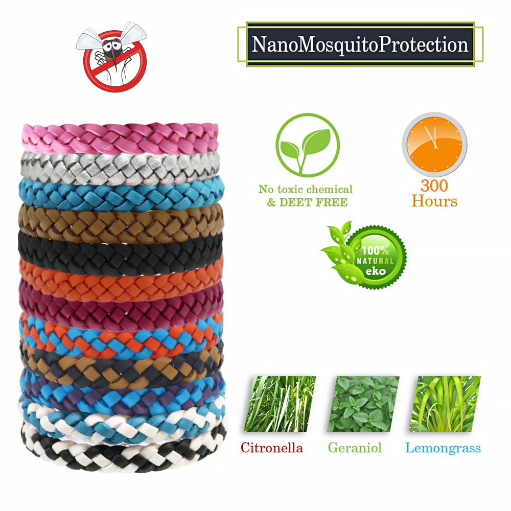 thumbnail image 4 of Pulsera repelente de insectos de PU, 12 Uds., bandas repelentes de mosquitos impermeables para mujeres, hombres, bebés y niños, 4 of 5