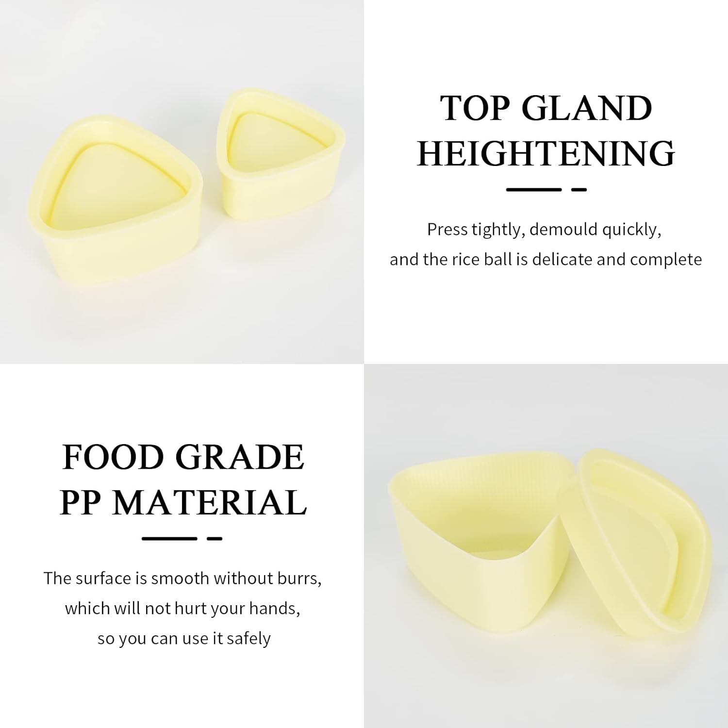 thumbnail image 3 of Molde para Sushi YONGSHENG 4 Piezas Triangular Kawaii Antiadherente, 3 of 5