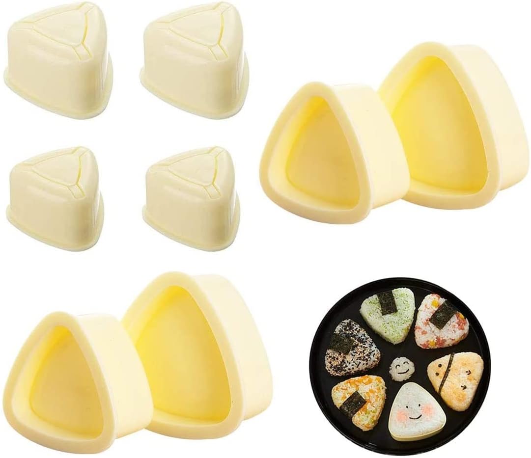 Molde para Sushi YONGSHENG 4 Piezas Triangular Kawaii Antiadherente