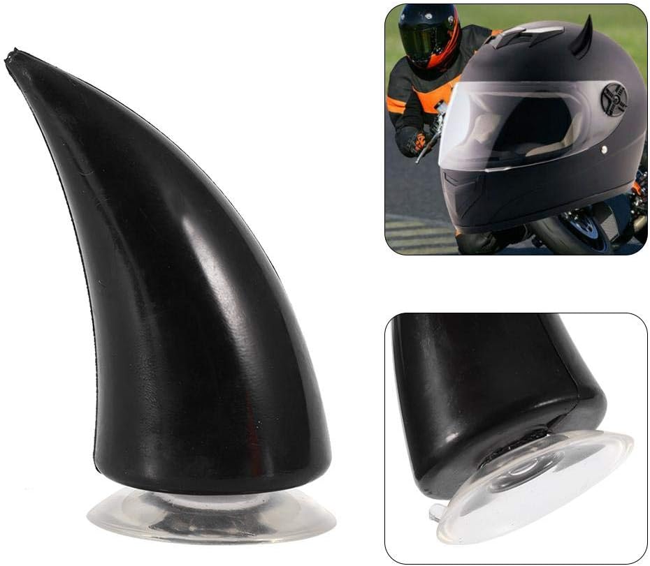 thumbnail image 4 of Casco de motocicleta Devil Demon Horn con accesorios de decoración de ventosa, 4 of 5