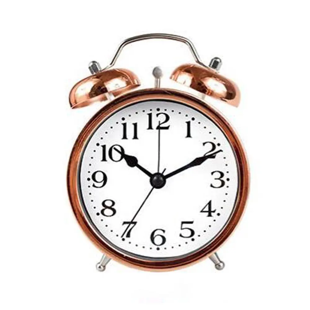 thumbnail image 3 of Reloj de Sobremesa de Metal con Alarma y Segundero Continuo Dorado, 3 of 4