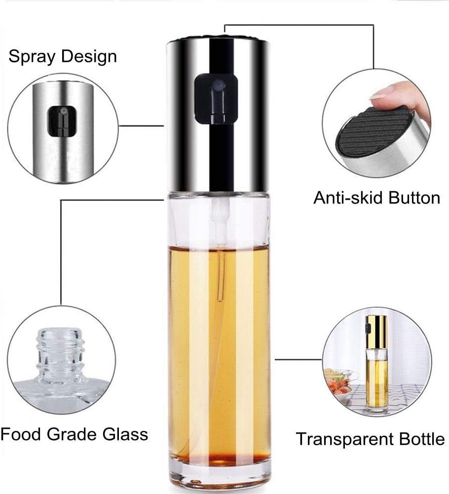 thumbnail image 3 of Aceite de oliva en spray YONGSHENG 100 ml pulverizador acero inoxidable oro rosa, 3 of 5