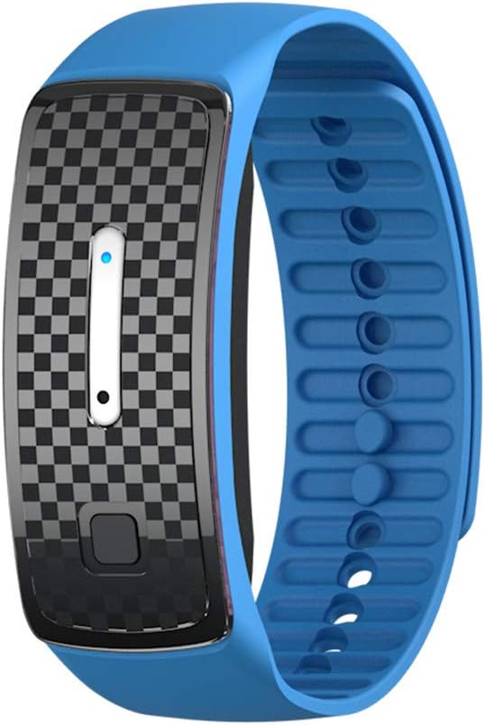 Pulseras repelentes de mosquitos ultrasónicas azules - Reloj electrónico repelente de mosquitos con carga USB - para adultos y niños