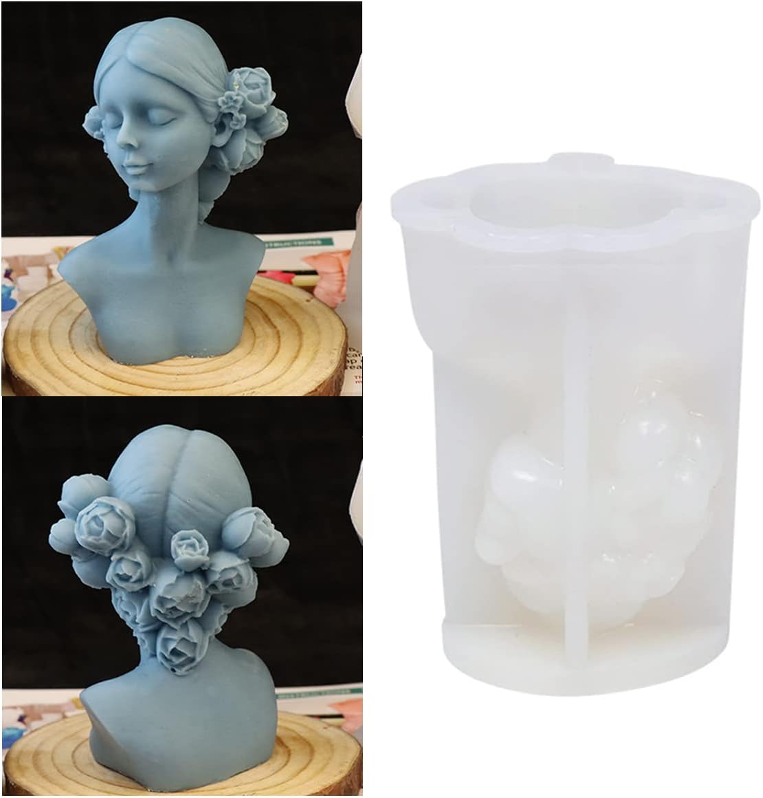 thumbnail image 1 of Molde de Vela de Silicona 3D YONGSHENG Cabeza de Arte, 1 of 5