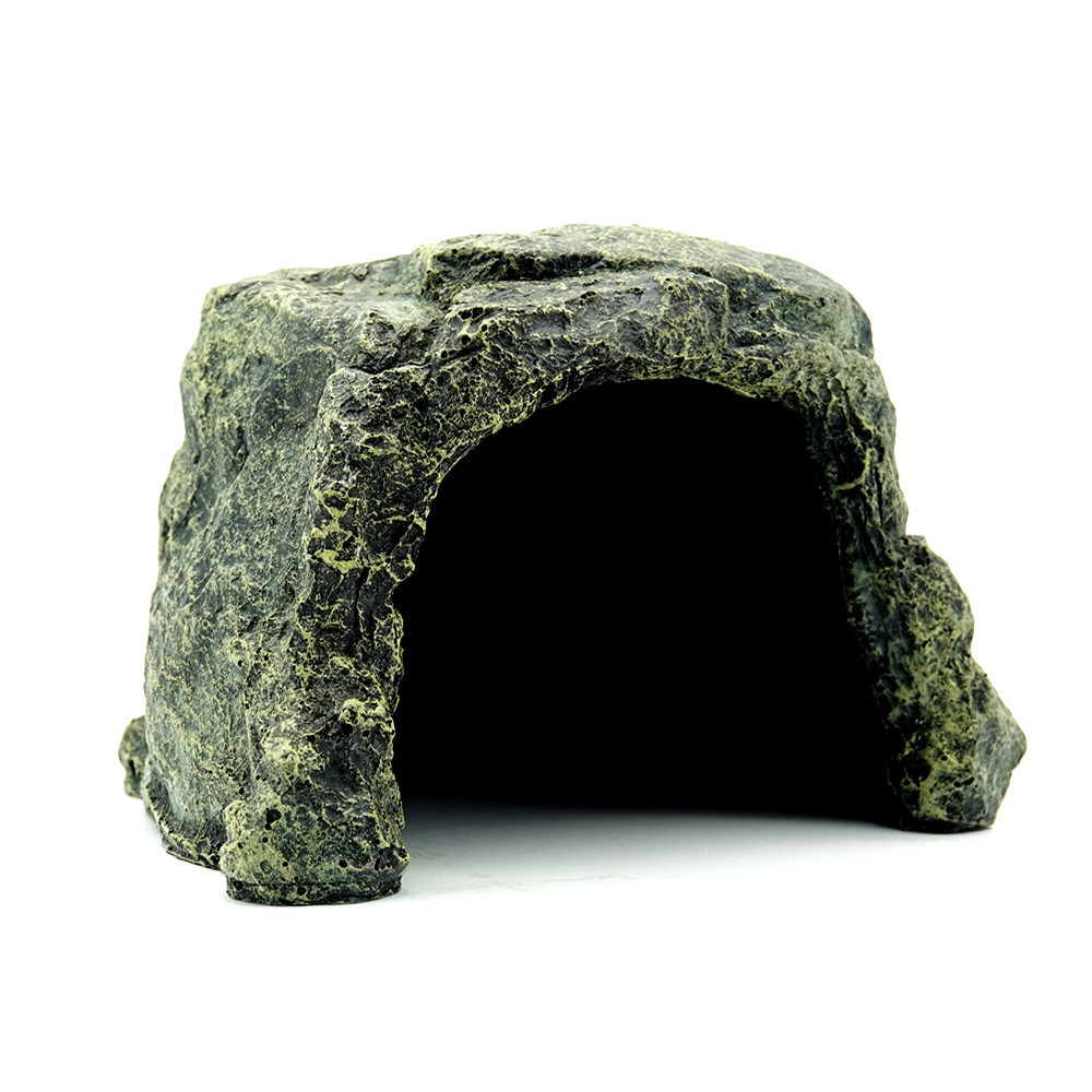 Cueva para esconder peces, acuario, tortuga, repollo, piel para tomar el sol, decoración de hábitat, adorno, suministros para mascotas (pequeño)