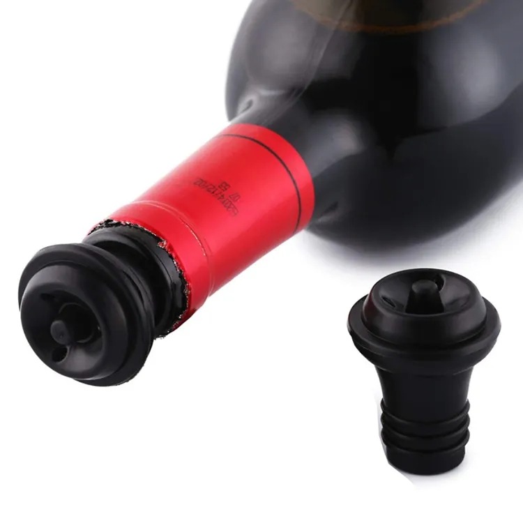 thumbnail image 2 of Tapón de vino y bomba de vacío para vino tinto, protector de vino de acero inoxidable con 6 tapones de vacío para botellas de vino, materiales de calidad alimentaria para mantener el vino fr, 2 of 4