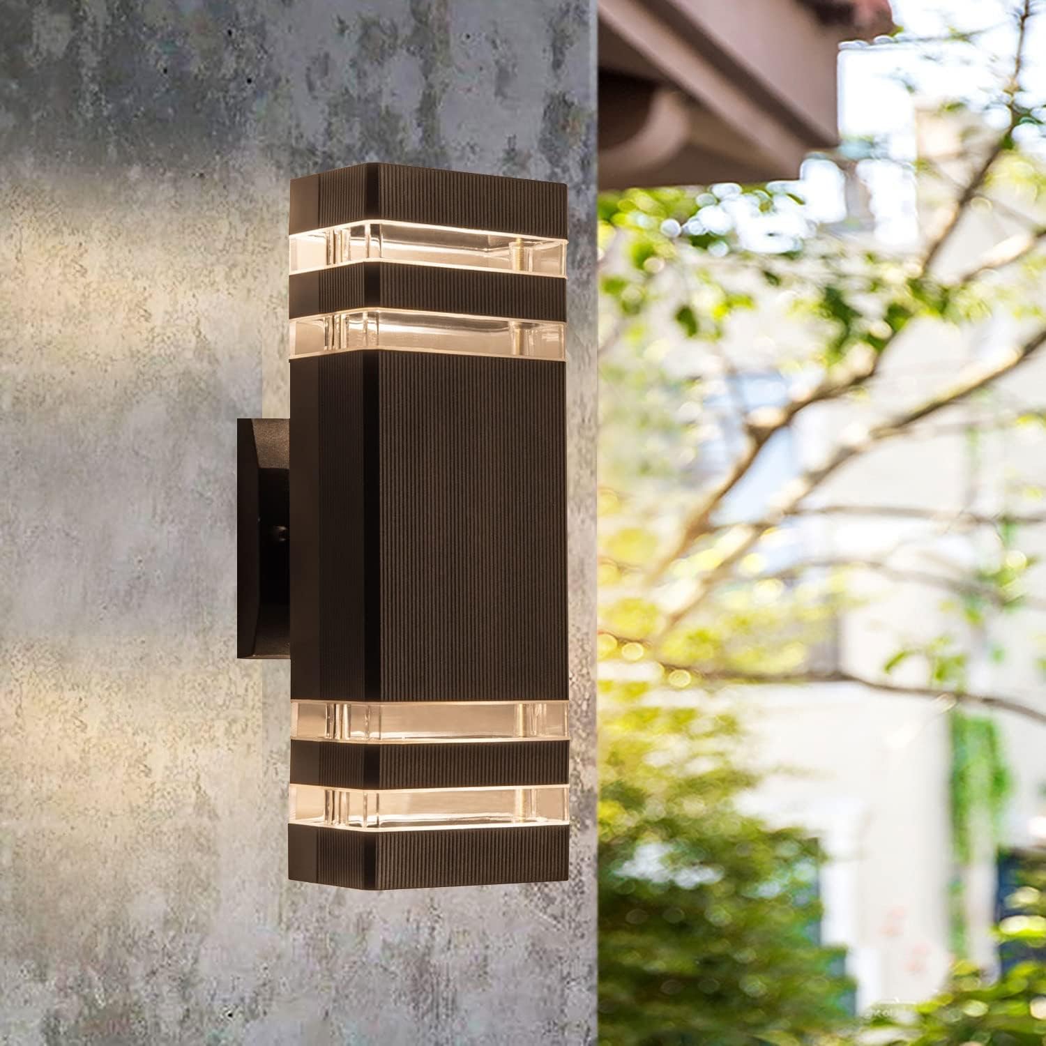 thumbnail image 3 of Apliques de Pared para Exteriores YONGSHENG Luz LED de Pared Exterior Negra Moderna 1 Paquete, 3 of 4