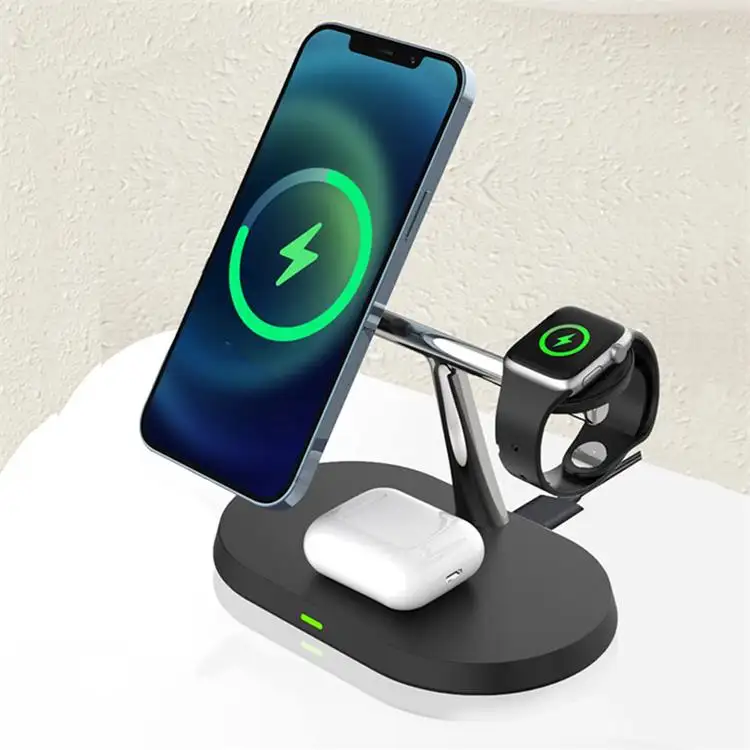 thumbnail image 4 of Cargador inalámbrico magnético, estación de carga 3 en 1 actualizada con una compatible con iPhone 14/13/12/Pro/Pro Max/Mini, iWatch SE/8/7/6/5/4/3/2, Airpods 3/ 2/Pro, 4 of 4