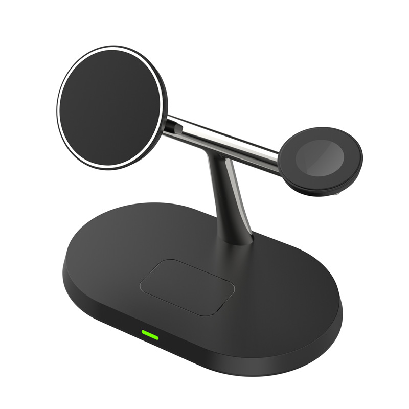 thumbnail image 3 of Cargador inalámbrico magnético, estación de carga 3 en 1 actualizada con una compatible con iPhone 14/13/12/Pro/Pro Max/Mini, iWatch SE/8/7/6/5/4/3/2, Airpods 3/ 2/Pro, 3 of 4