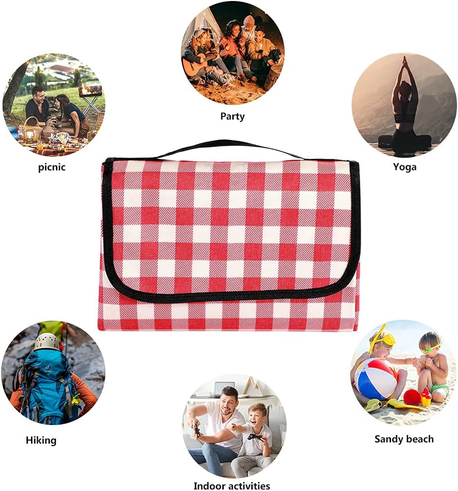 thumbnail image 3 of Manta de Picnic YONGSHENG Estera de Playa Impermeable 200 x 200 cm Lavable Liviana, 3 of 5
