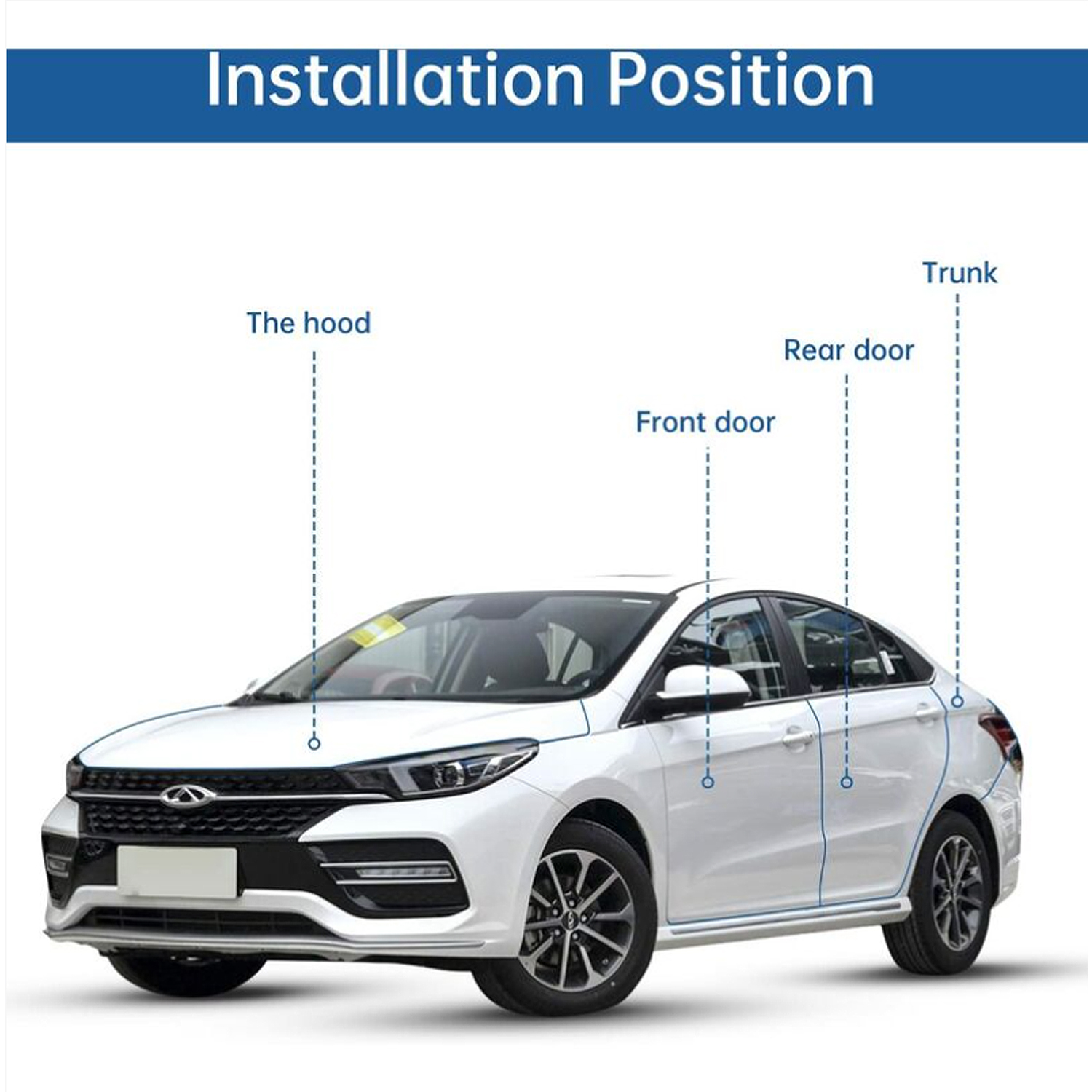 thumbnail image 4 of Protector de borde de puerta de coche YONGSHENG Negro 5M, 4 of 5