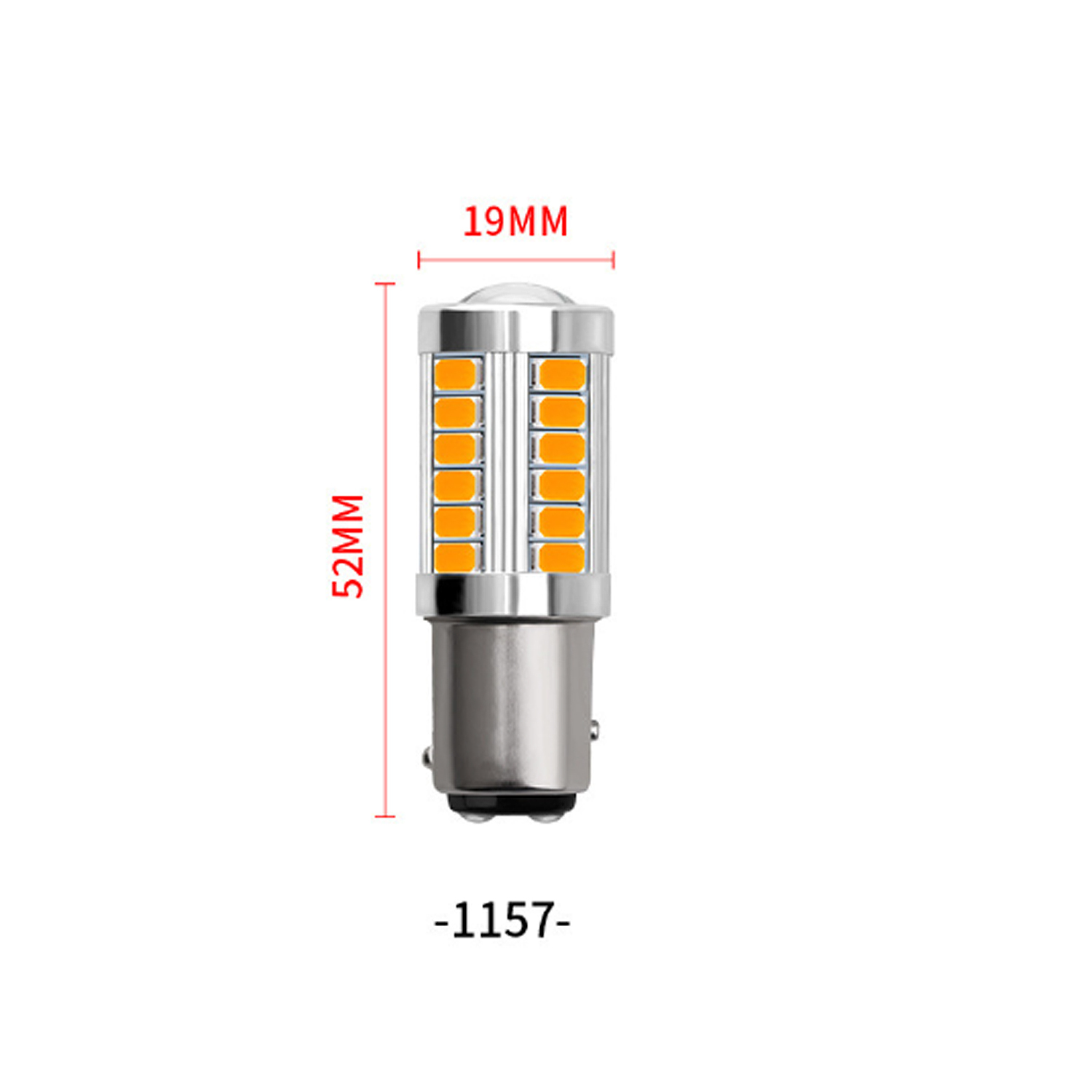 thumbnail image 3 of Rojo 1157 BAY15D P21/5W 5630 33SMD bombillas LED de coche Canbus 900LM luz de freno trasero súper brillante luces antiniebla posición luz trasera P, 3 of 5