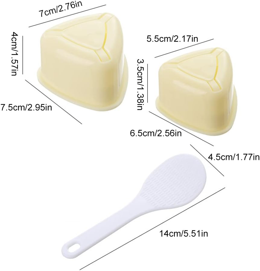 thumbnail image 2 of Molde triangular para sushi YONGSHENG 3 piezas onigiri bento, 2 of 5