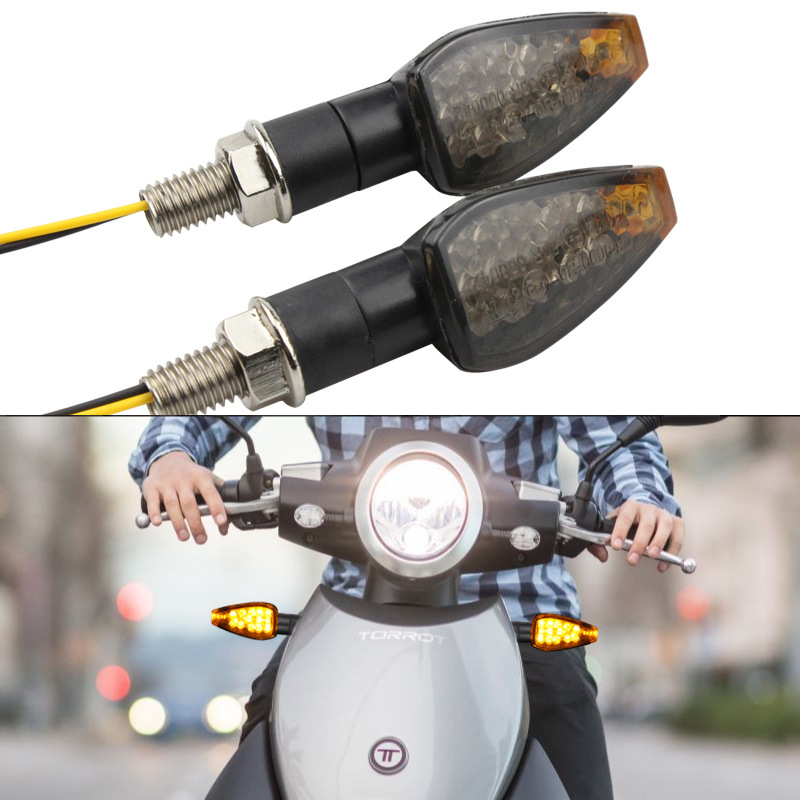 4 Uds intermitentes de motocicleta YONGSHENG 14LED 12V impermeable Universal
