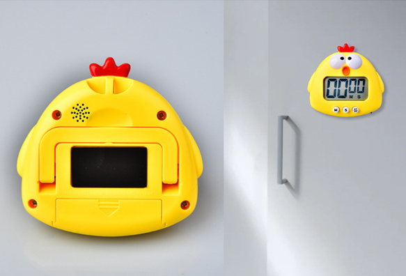 thumbnail image 4 of Temporizador de huevos de dibujos animados de pollo amarillo, reloj mecánico para cocinar huevos, cuenta atrás para cocinar, gestión del tiempo, suministros de herramientas de cocina, 4 of 5
