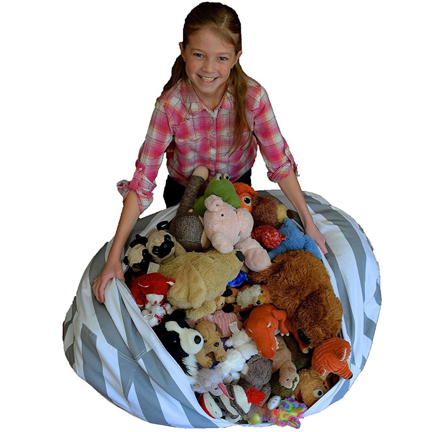 thumbnail image 2 of Bolsa de almacenamiento de pelotas de juguete de peluche Fútbol Baloncesto Béisbol Rugby Bolsa de frijoles (El mapa mundial de 26 pulgadas), 2 of 4
