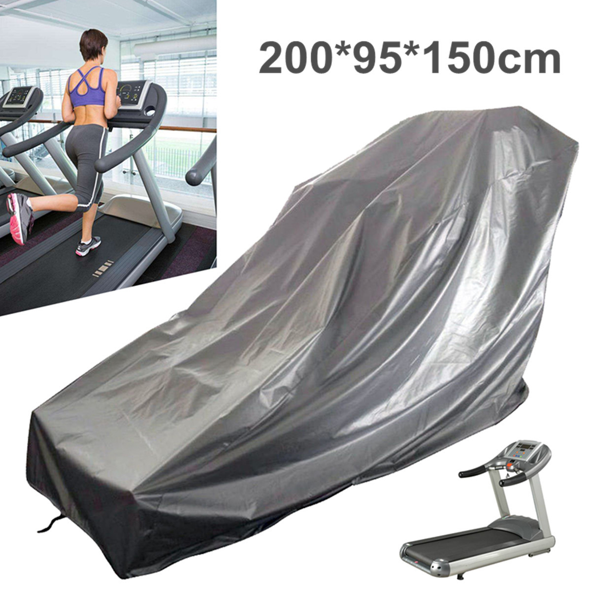 thumbnail image 4 of Cubierta impermeable para cinta de correr 200*95*150CM, cubierta contra el polvo y la lluvia para la cinta de correr doméstica al aire libre para protegerla del sol, 4 of 4