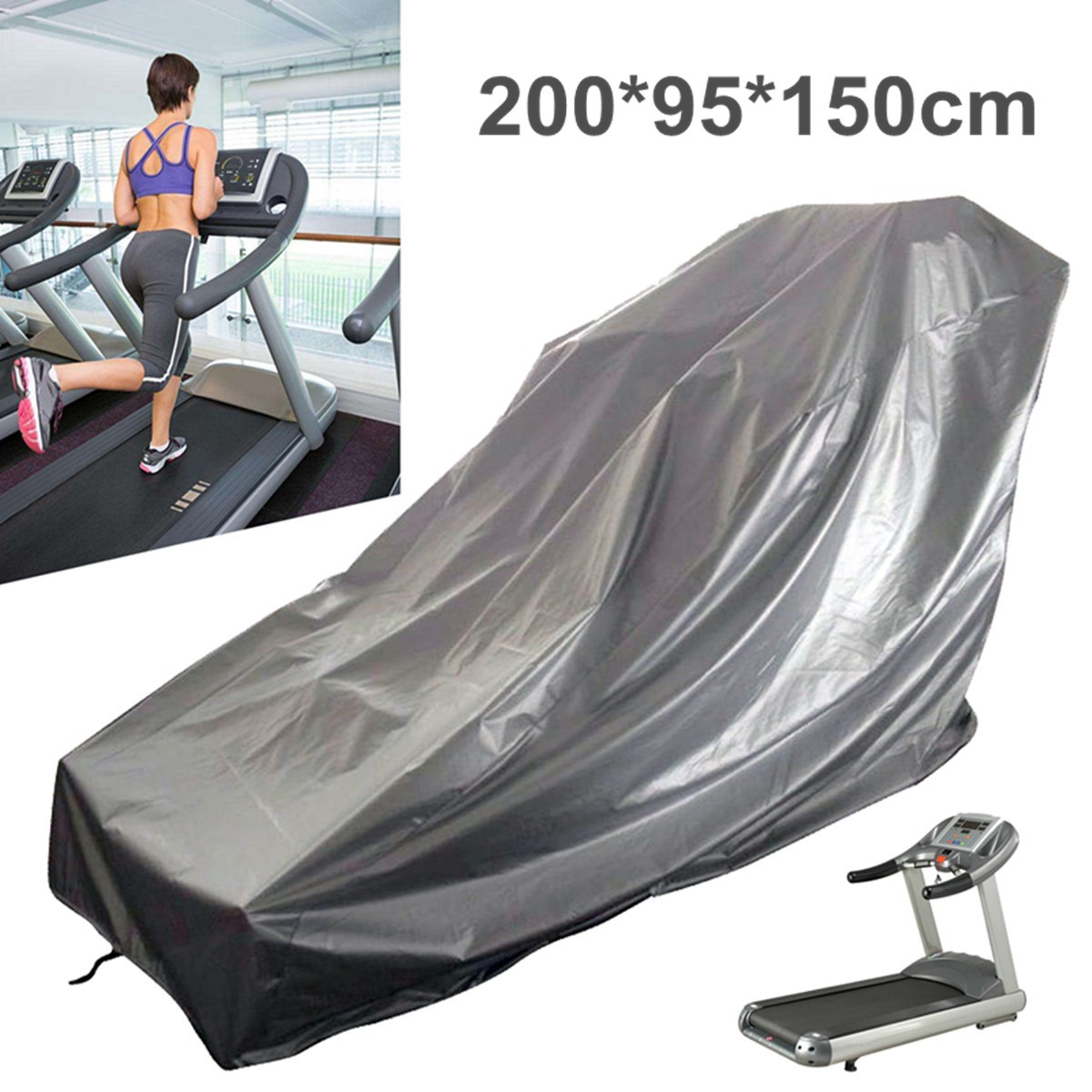 thumbnail image 2 of Cubierta impermeable para cinta de correr 200*95*150CM, cubierta contra el polvo y la lluvia para la cinta de correr doméstica al aire libre para protegerla del sol, 2 of 4