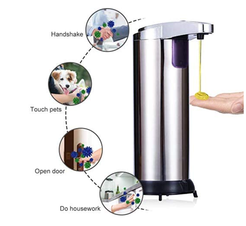 thumbnail image 2 of Dispensador automático de jabón YONGSHENG sin contacto de acero inoxidable 250 ml, 2 of 4