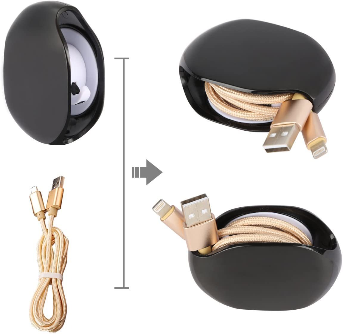 thumbnail image 3 of Caja de almacenamiento para auriculares YONGSHENG color blanco 2 uds., 3 of 4