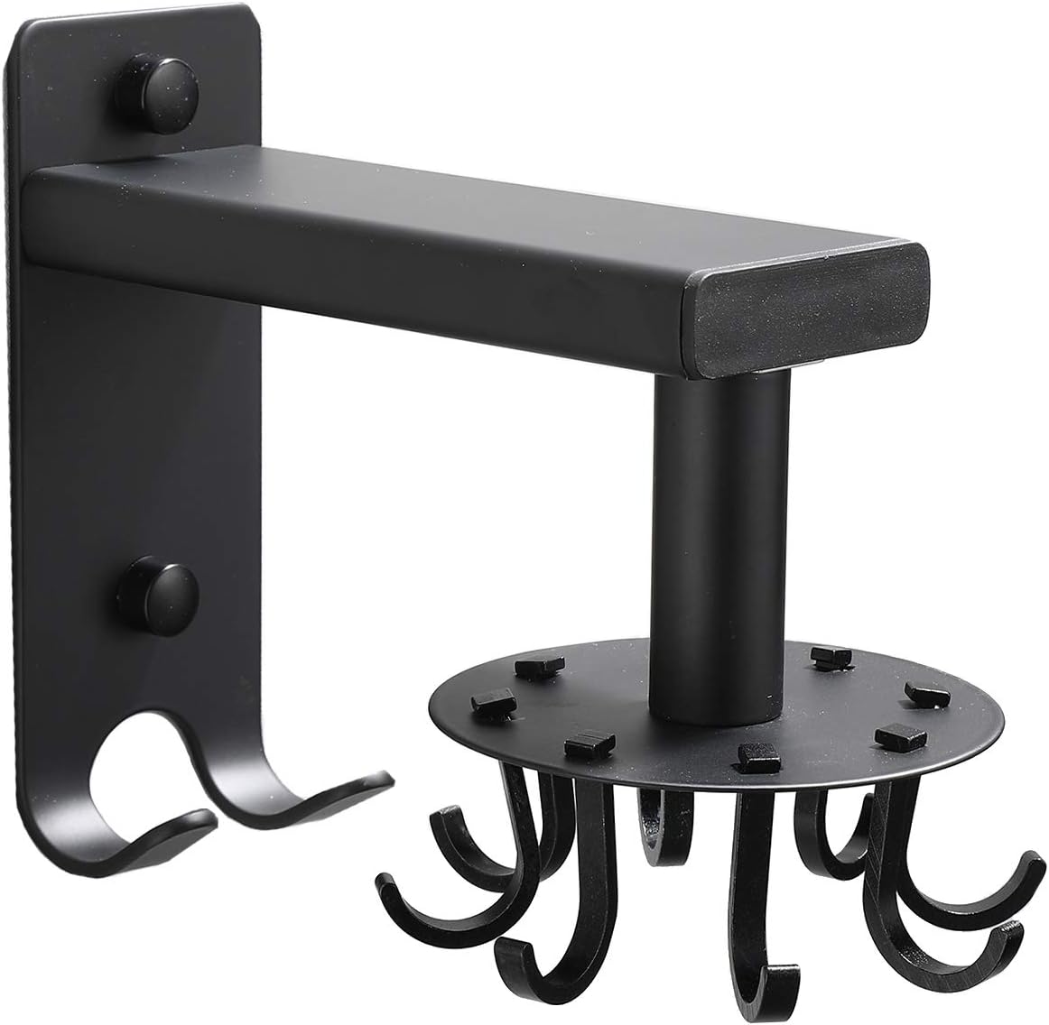 thumbnail image 1 of Soporte para utensilios de pared, ganchos giratorios ajustables (8 ganchos), 1 of 4