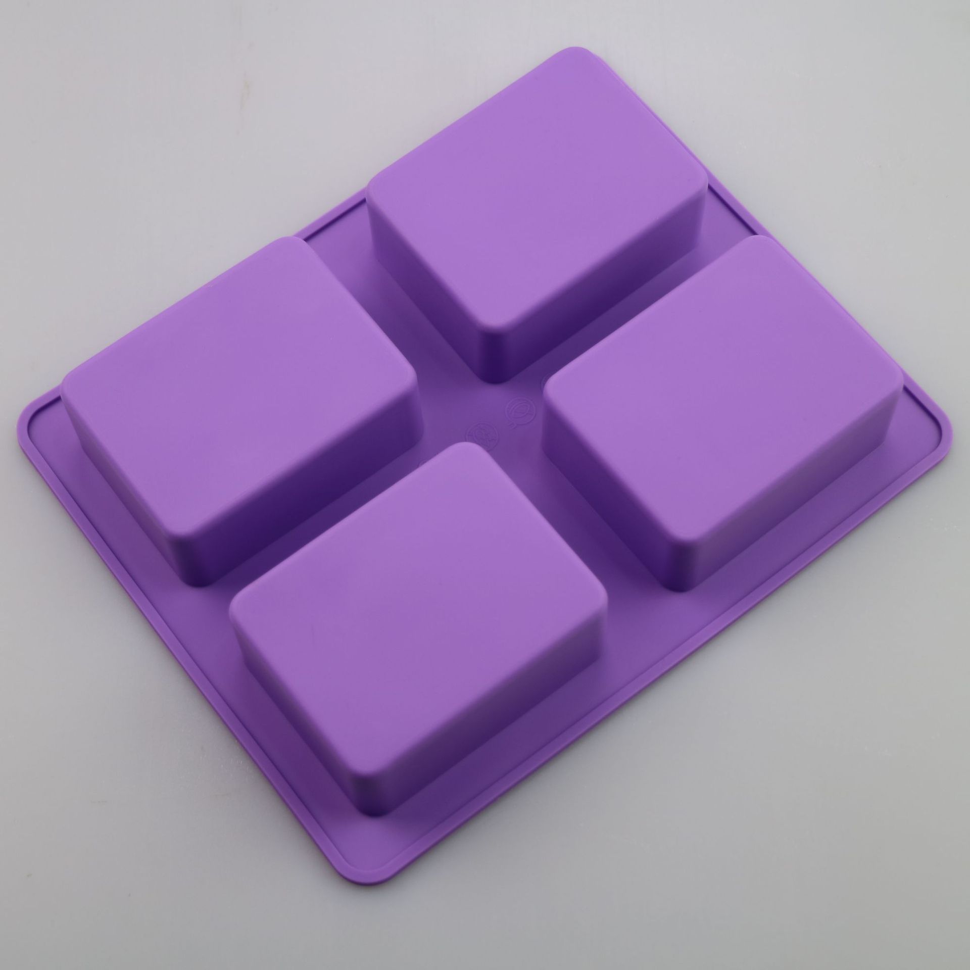 thumbnail image 2 of Moldes de jabón hechos a mano con forma de árbol de 4 cavidades, molde de silicona Rectangular para hornear pasteles de helado rectangulares, 2 uds., 2 of 4