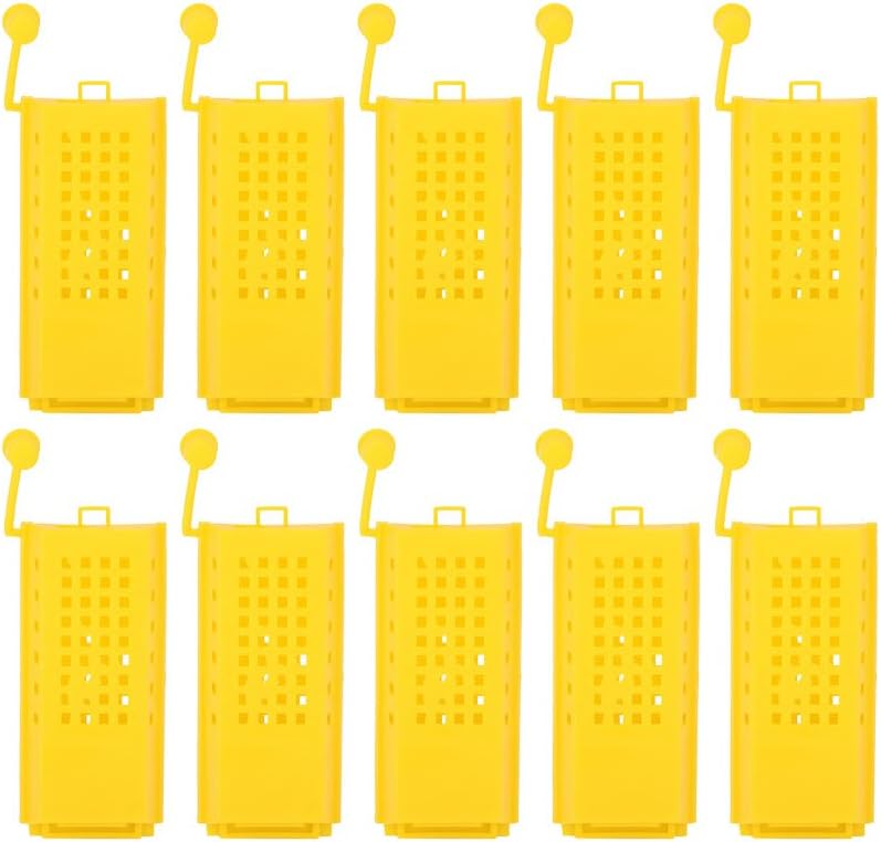 thumbnail image 1 of 10 piezas de jaulas de reina, kit de taza de crianza de apicultura, jaula de plástico para abeja reina, rodillo de marcado, transporte, caja atrapa insectos, apicultor estrella, 1 of 4