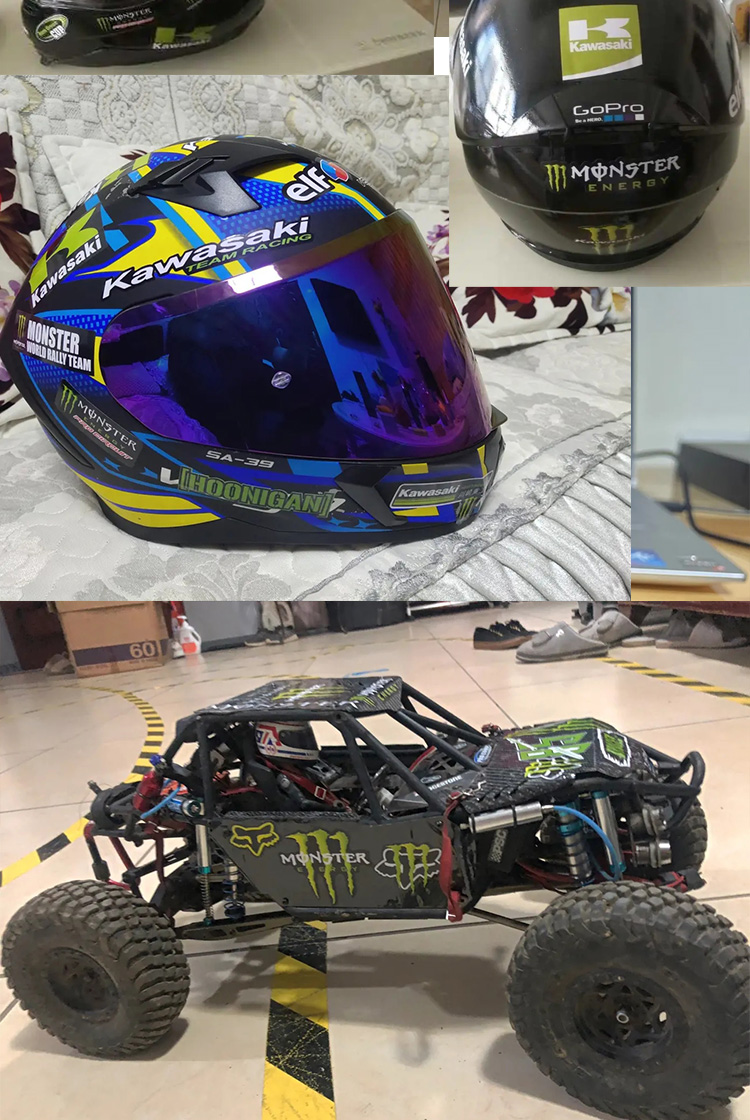 thumbnail image 1 of Pegatinas para Casco YONGSHENG Monster Energy Estilo A, 1 of 2
