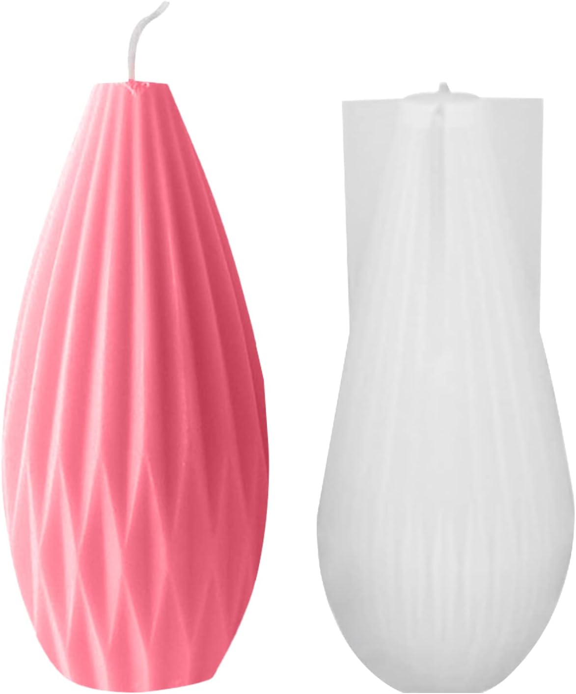 Molde para velas con líneas geométricas 3D, molde de silicona para bricolaje, aromaterapia, para yeso hecho a mano, fabricación de jabón, decoración del hogar, adornos, velas no incluidas