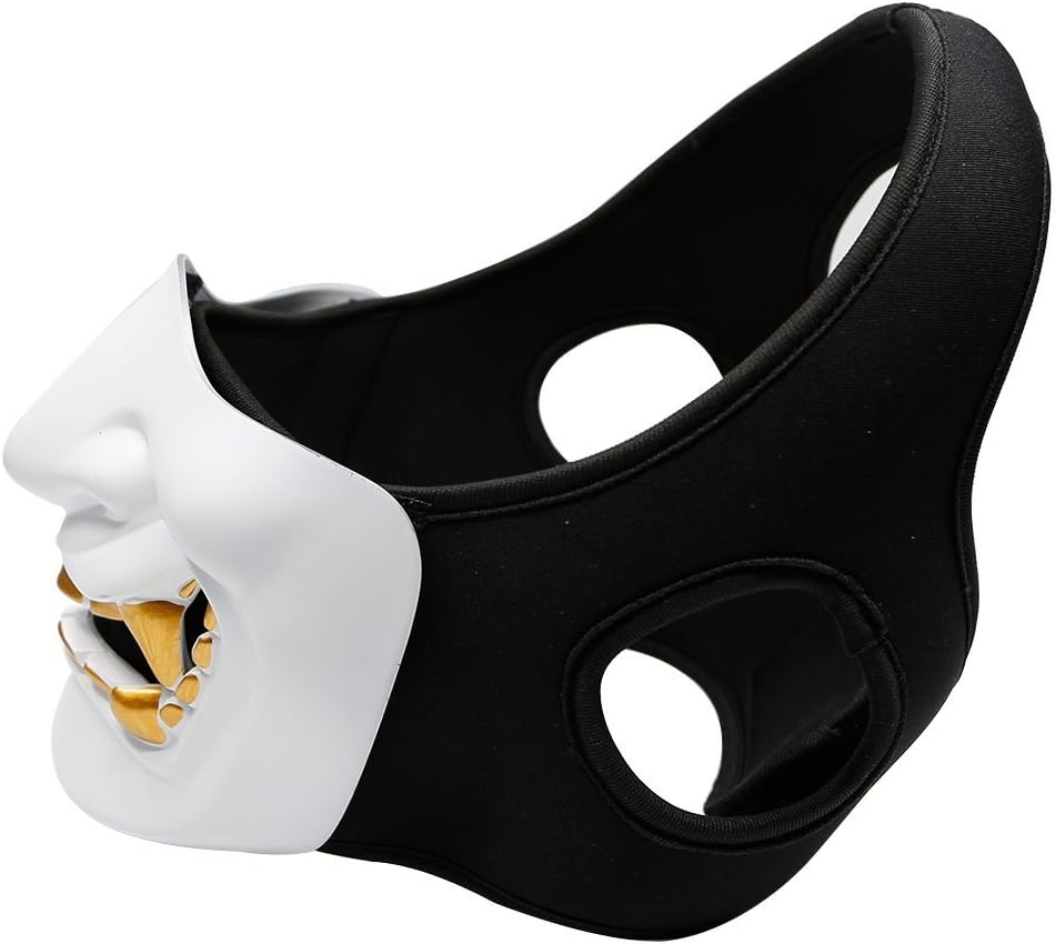 thumbnail image 3 of Máscara protectora táctica de media cara de demonio para Cosplay de plástico Airsoft Paintball, 3 of 4