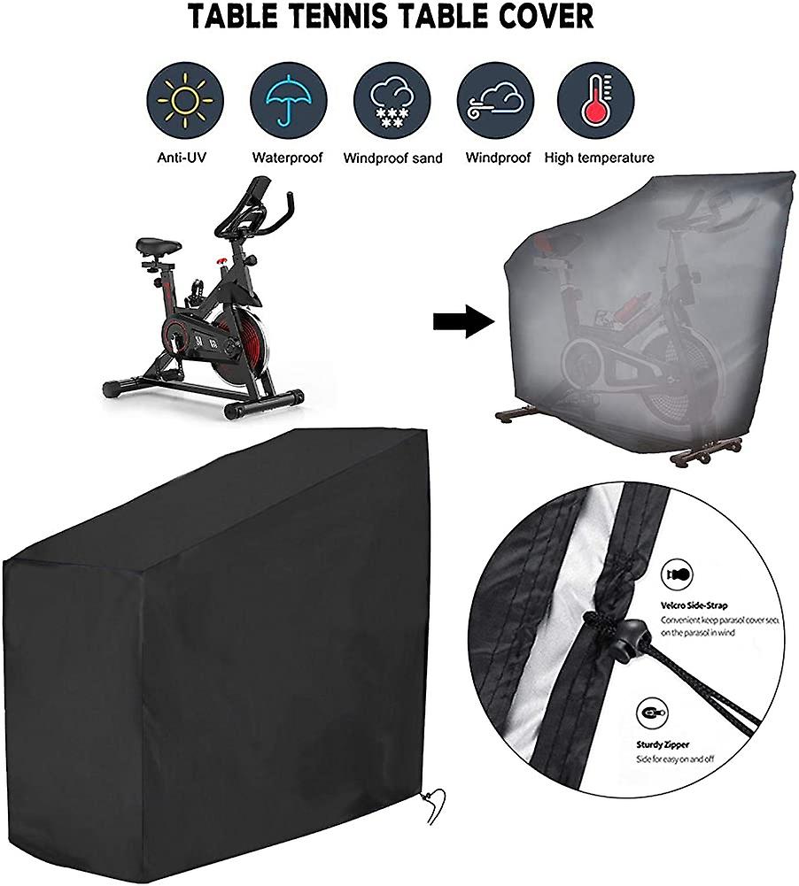 Funda para bicicleta estática, funda para bicicleta de interior, impermeable, a prueba de polvo, para (negro)