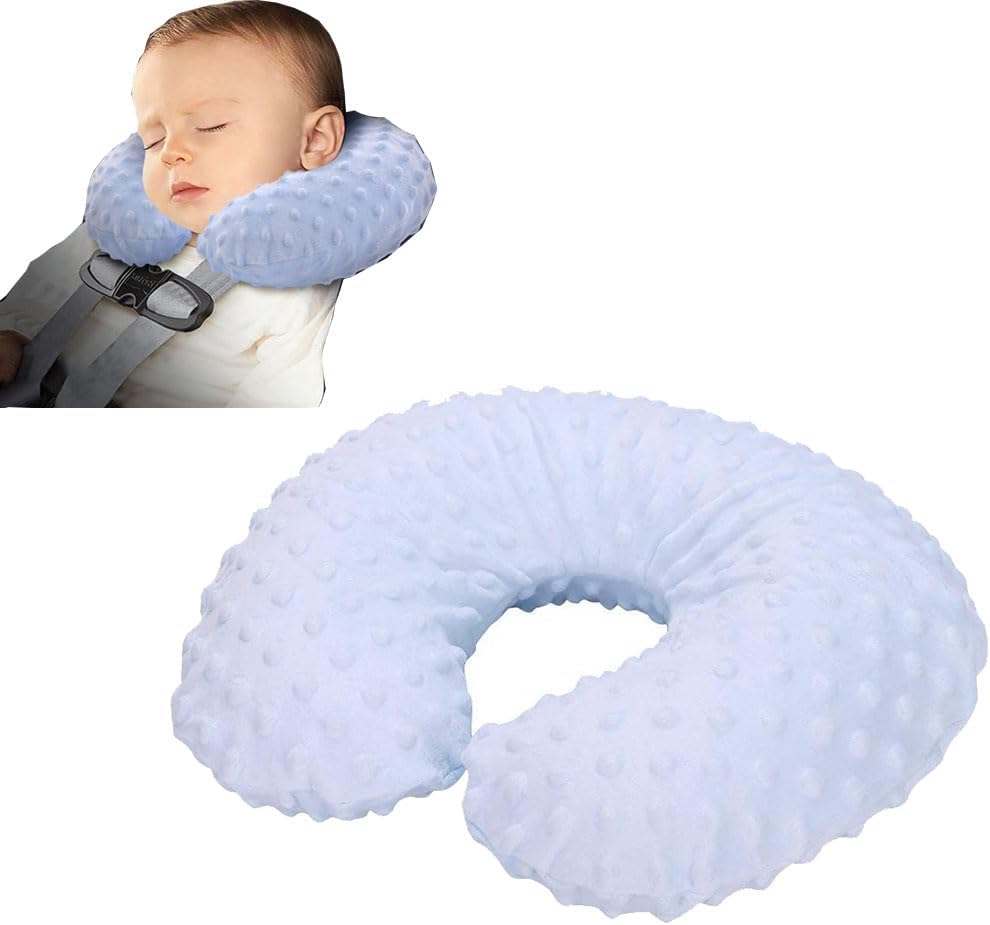 Almohada de Viaje YONGSHENG Azul para Niños Cojín en Forma de U