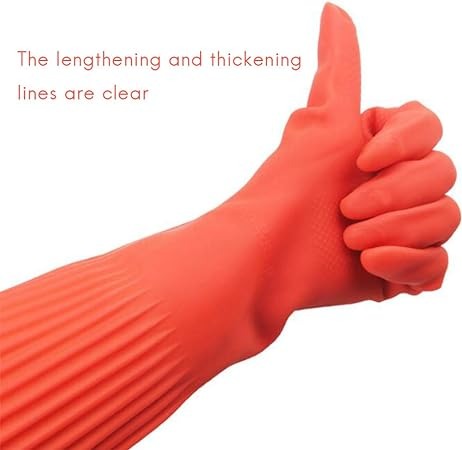 thumbnail image 3 of Guantes de látex reutilizables YONGSHENG impermeables para limpieza de acuarios talla M, 3 of 4