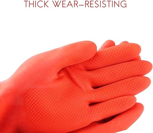 thumbnail image 2 of Guantes de látex reutilizables YONGSHENG impermeables para limpieza de acuarios talla M, 2 of 4