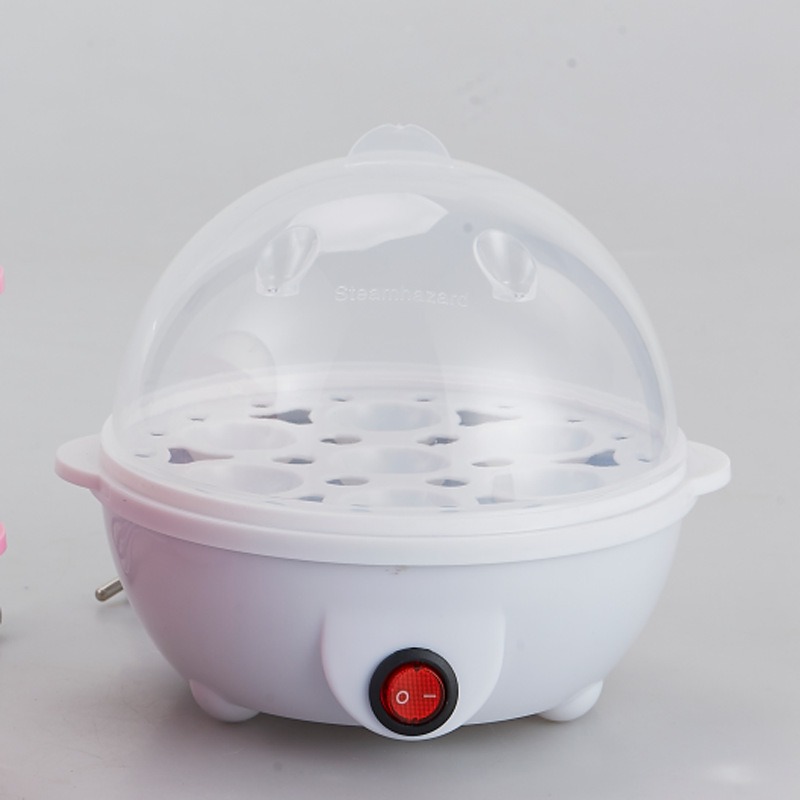 Easy Egg Cooker Capacidad Eléctrica, Cocedor de Huevos Duros, Suaves, Medianos con Apagado Automático, Taza Medidora Incluida, Sin BPA, Blanco Clásico
