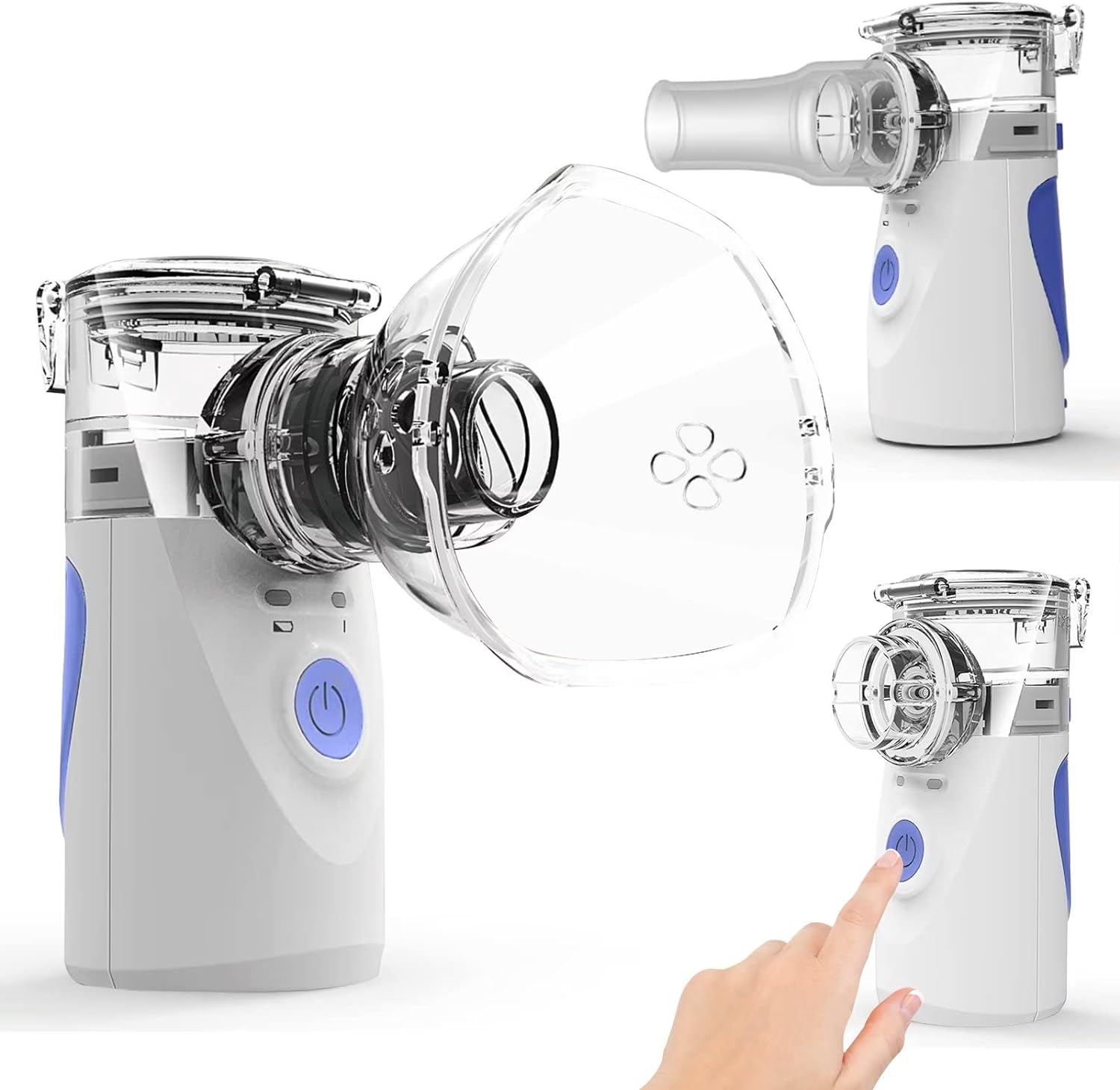 thumbnail image 1 of Nebulizador portátil, máquina nebulizadora para adultos y niños, nebulizador de niebla fría a pilas, nebulizador de malla ultrasónico para problemas respiratorios, utilizado en el hogar, ofi, 1 of 5