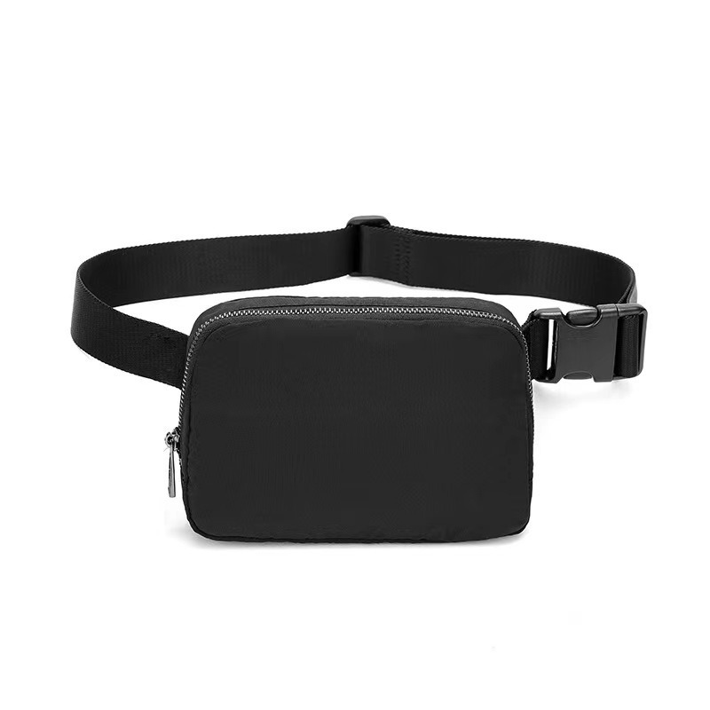 Riñonera unisex con correa ajustable, mini riñonera para exteriores, senderismo, correr, viajes, color negro