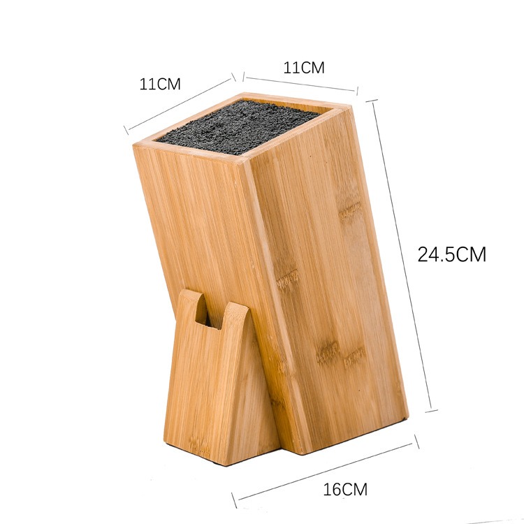 thumbnail image 2 of Bloque de cuchillos- Porta cuchillos universal- Madera de bambú, Porta cuchillos de cocina, Almacenamiento de cuchillos extra grande, Bloque de cuchillos universal, Bloque de cuchillos sin c, 2 of 5