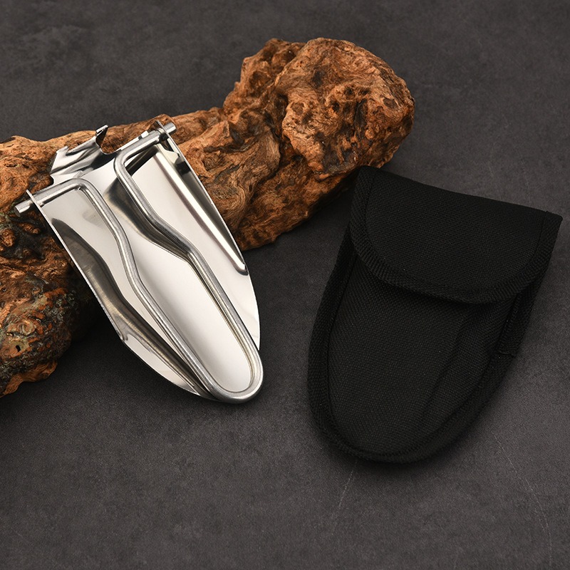 thumbnail image 3 of Pala plegable YONGSHENG de acero inoxidable con 2 bolsas de transporte, 3 of 4