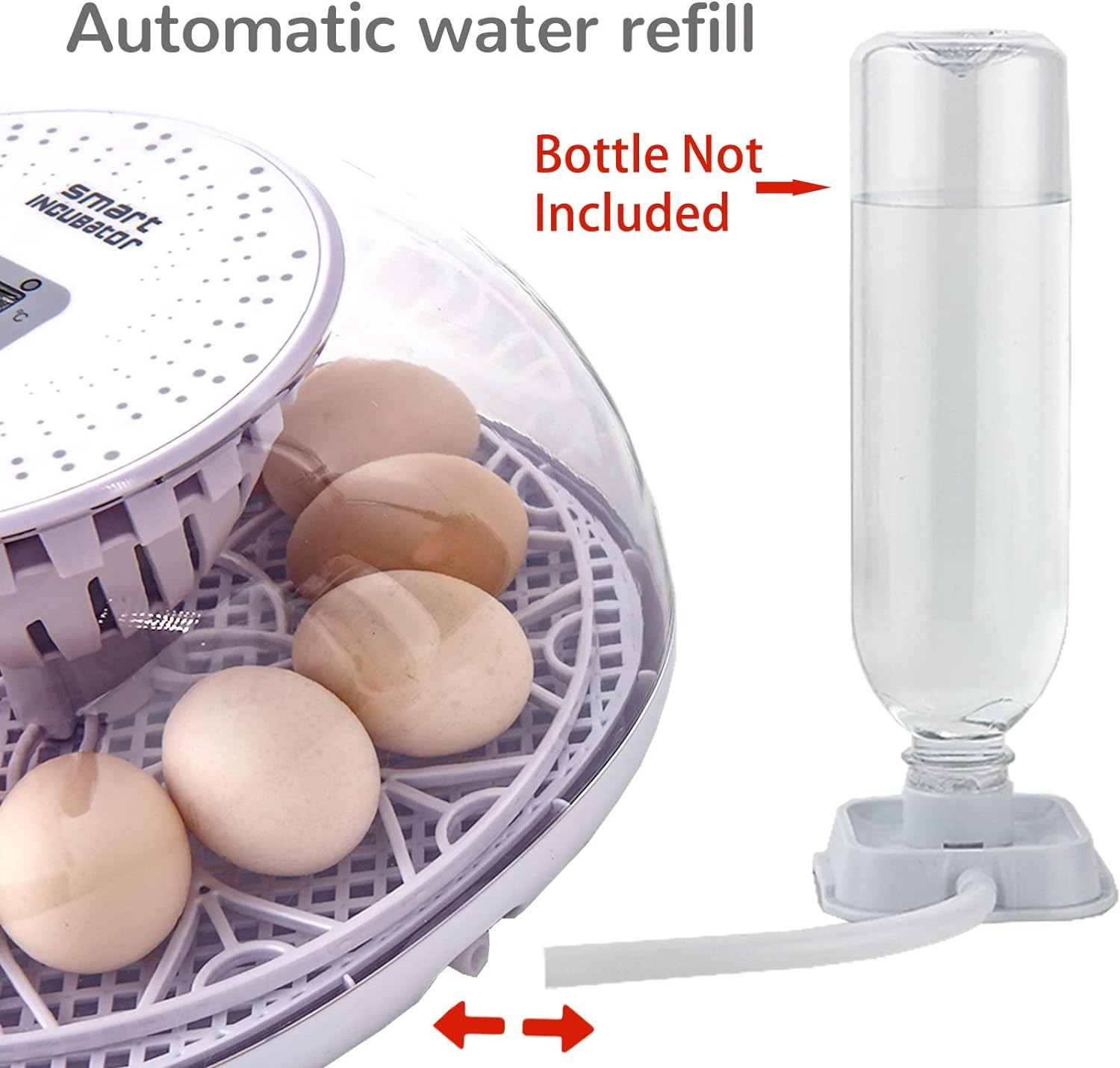 thumbnail image 3 of Incubadora automática de 12 huevos YONGSHENG para patos gansos codornices llenado automático de agua vista de 360 grados, 3 of 5