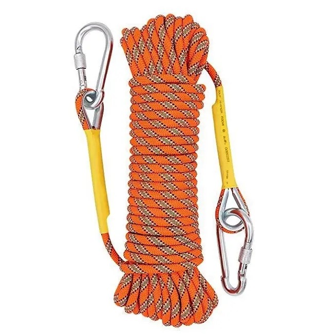 Cuerda de escalada al aire libre 10M(32 pies) cuerda estática de escalada en roca para cuerda de Escape equipo de escalada en hielo paracaídas de rescate contra incendios