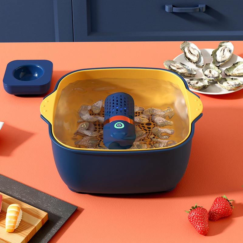 thumbnail image 4 of Máquina limpiadora de frutas y verduras, dispositivo limpiador de frutas, purificador de alimentos portátil con base de carga USB para limpiar frutas, verduras y carne, 4 of 5
