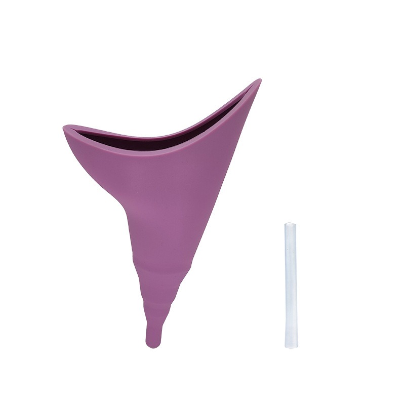 thumbnail image 4 of Orinal femenino, dispositivo para orinar femenino, embudo para orinar para mujeres, orinal portátil de silicona reutilizable para mujeres, orinal de viaje de pie para exteriores con bolsa (2, 4 of 4